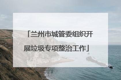 兰州市城管委组织开展垃圾专项整治工作