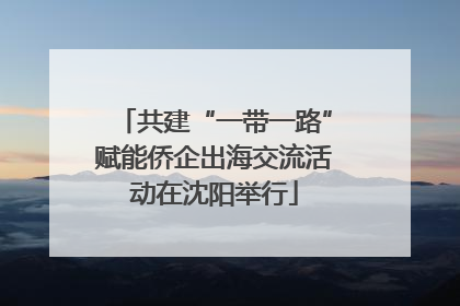共建“一带一路”赋能侨企出海交流活动在沈阳举行