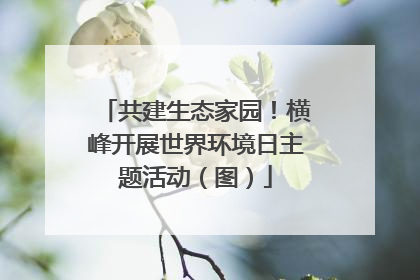 共建生态家园！横峰开展世界环境日主题活动（图）