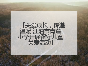 关爱成长，传递温暖 江油市青莲小学开展留守儿童关爱活动