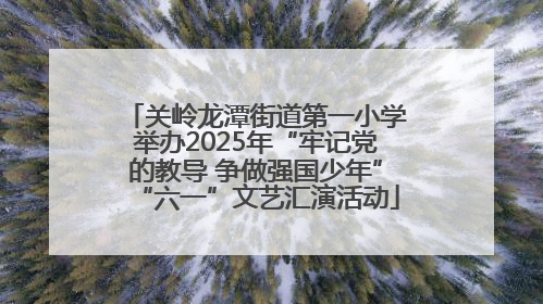 关岭龙潭街道第一小学举办2025年“牢记党的教导 争做强国少年”“六一”文艺汇演活动