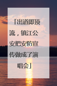 出道即顶流，镇江公安把安防宣传做成了演唱会