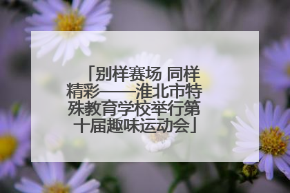 别样赛场 同样精彩——淮北市特殊教育学校举行第十届趣味运动会