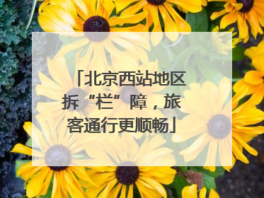 北京西站地区拆“栏”障，旅客通行更顺畅