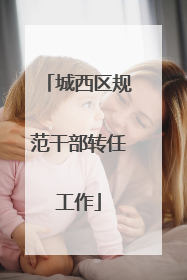 城西区规范干部转任工作