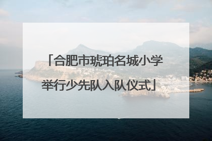 合肥市琥珀名城小学举行少先队入队仪式