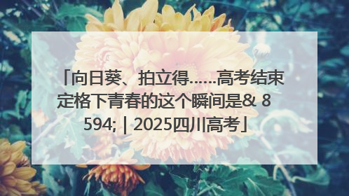 向日葵、拍立得……高考结束定格下青春的这个瞬间是& 8594;｜2025四川高考