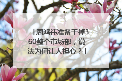 周鸿祎准备干掉360整个市场部，说法为何让人担心？
