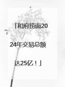 和府捞面2024年交易总额达25亿！
