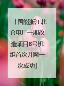 国能浙江北仑电厂一期改造项目8号机组首次并网一次成功