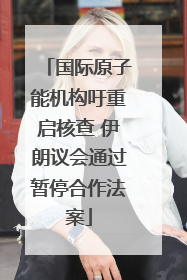 国际原子能机构吁重启核查 伊朗议会通过暂停合作法案