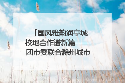 国风雅韵润亭城 校地合作谱新篇——团市委联合滁州城市职业学院助力传统文化“破圈”绽放