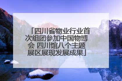 四川省物业行业首次组团参加中国物博会 四川馆八个主题展区展现发展成果