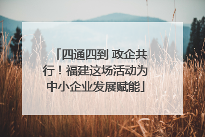 四通四到 政企共行！福建这场活动为中小企业发展赋能