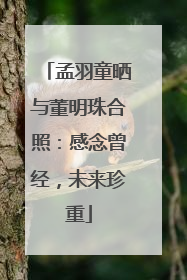 孟羽童晒与董明珠合照：感念曾经，未来珍重