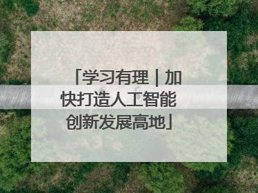 学习有理｜加快打造人工智能创新发展高地
