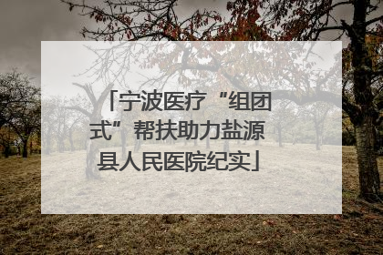 宁波医疗“组团式”帮扶助力盐源县人民医院纪实