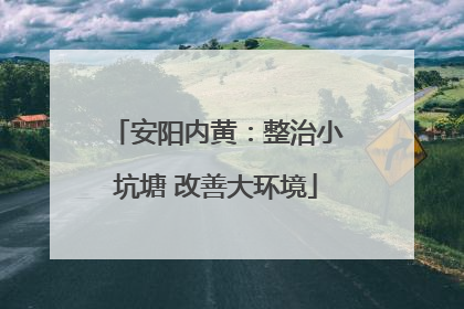 安阳内黄：整治小坑塘 改善大环境