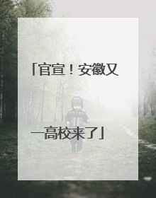 官宣！安徽又一高校来了