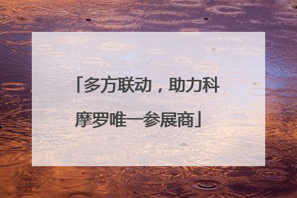多方联动，助力科摩罗唯一参展商