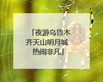 夜游乌鲁木齐天山明月城 热闹非凡