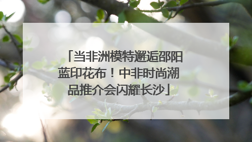 当非洲模特邂逅邵阳蓝印花布！中非时尚潮品推介会闪耀长沙