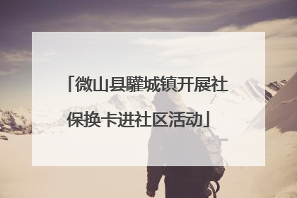 微山县驩城镇开展社保换卡进社区活动