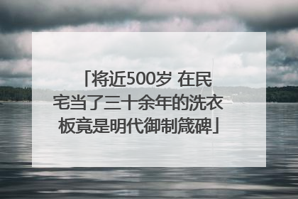 将近500岁 在民宅当了三十余年的洗衣板竟是明代御制箴碑