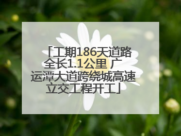 工期186天道路全长1.1公里 广运潭大道跨绕城高速立交工程开工