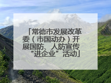 常德市发展改革委（市国动办）开展国防、人防宣传“进企业”活动