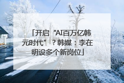 开启“AI百万亿韩元时代”？韩媒：李在明设多个新岗位