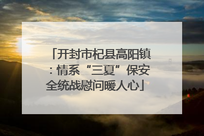 开封市杞县高阳镇：情系“三夏”保安全统战慰问暖人心
