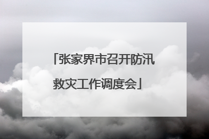 张家界市召开防汛救灾工作调度会
