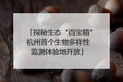探秘生态“百宝箱” 杭州首个生物多样性监测体验地开放