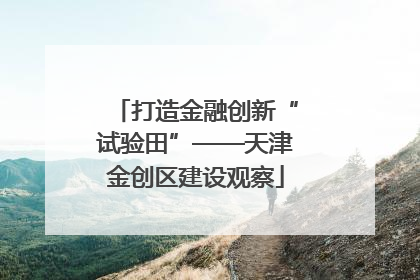 打造金融创新“试验田”——天津金创区建设观察