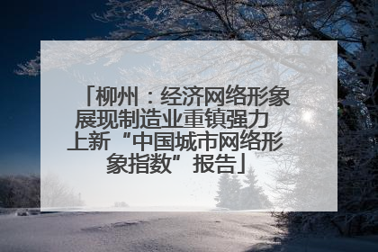 柳州：经济网络形象展现制造业重镇强力 上新“中国城市网络形象指数”报告