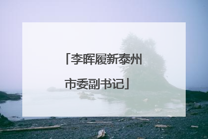 李晖履新泰州市委副书记