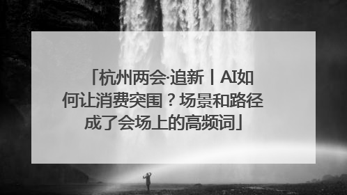 杭州两会·追新丨AI如何让消费突围？场景和路径成了会场上的高频词