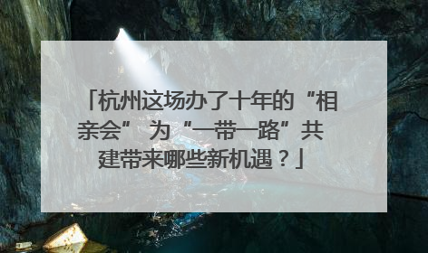 杭州这场办了十年的“相亲会” 为“一带一路”共建带来哪些新机遇？