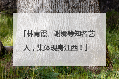林青霞、谢娜等知名艺人，集体现身江西！