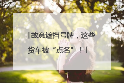 故意遮挡号牌，这些货车被“点名”！