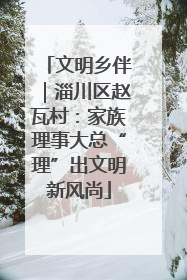 文明乡伴｜淄川区赵瓦村：家族理事大总“理”出文明新风尚