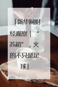 新华网财经观察｜“苏超”，火的不只是足球