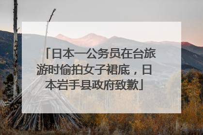日本一公务员在台旅游时偷拍女子裙底，日本岩手县政府致歉