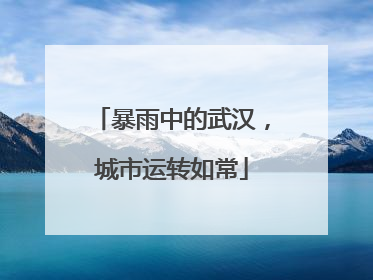 暴雨中的武汉，城市运转如常