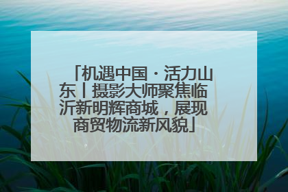 机遇中国・活力山东丨摄影大师聚焦临沂新明辉商城，展现商贸物流新风貌