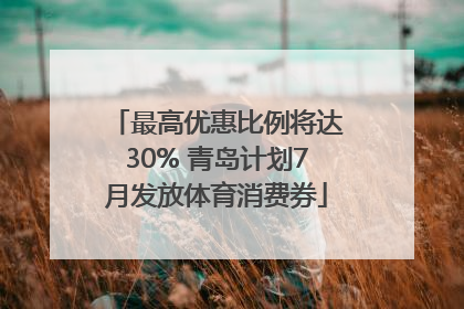 最高优惠比例将达30% 青岛计划7月发放体育消费券