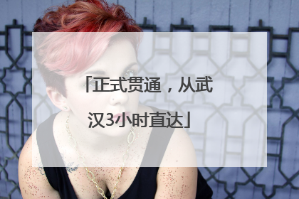 正式贯通，从武汉3小时直达
