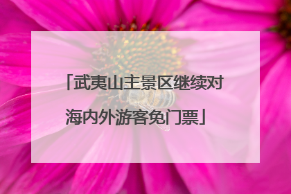 武夷山主景区继续对海内外游客免门票