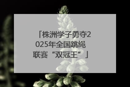 株洲学子勇夺2025年全国跳绳联赛“双冠王”